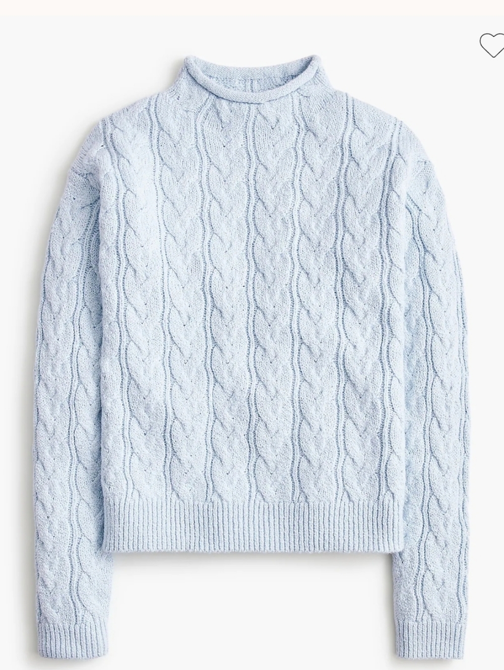 J. Crew Powder Cloud Blue Mockneck Sweater Rollneck CP349